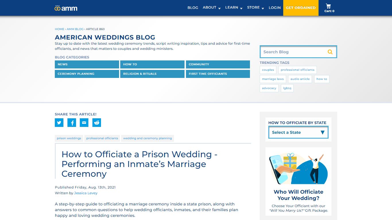 How to Officiate a Prison Wedding - Performing an Inmate’s Marriage ...