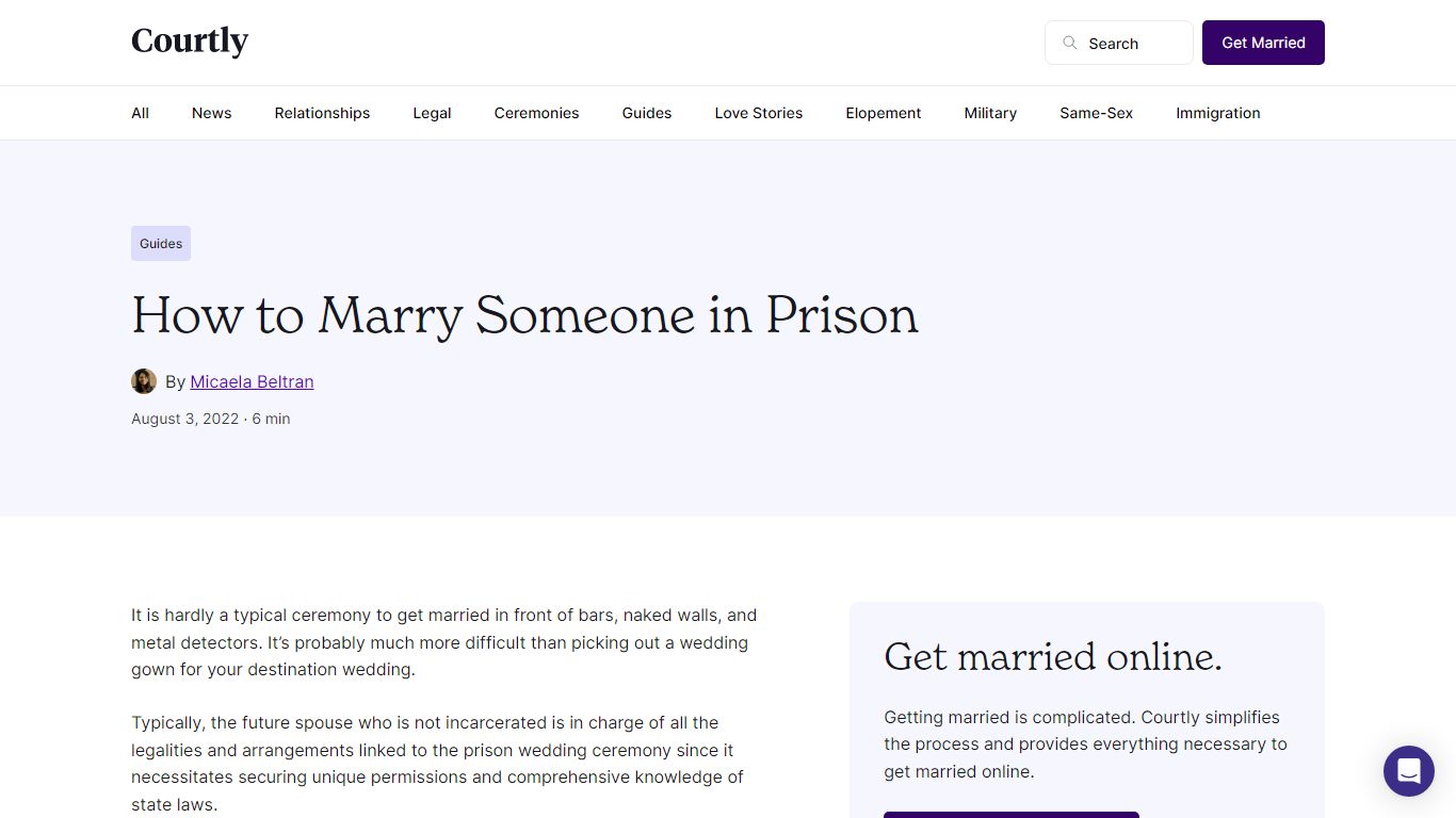 How to Marry Someone in Prison - Courtly